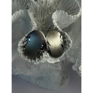 Vintage 925 Sterling Silver Cufflinks Oval Shape